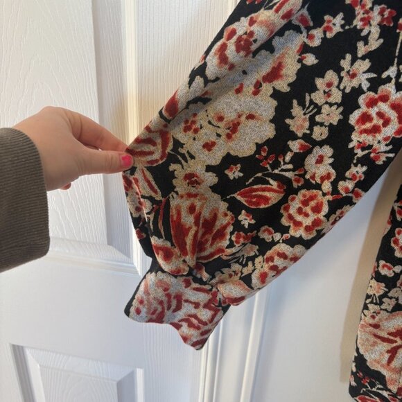 Ella Rafaella Pullover Sweater Long sleeve blouse black red size 3X NWT - Picture 4 of 9